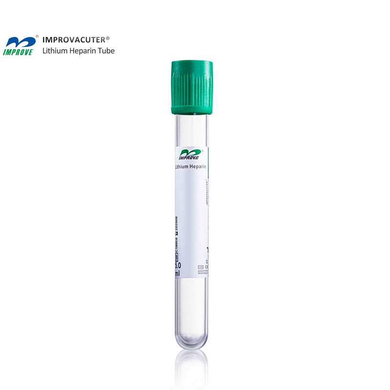 Пробірки пластикові для плазми, з гепарином літію і розділовим гелем 8,5 мл